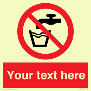 Custom prohibition not drinking water